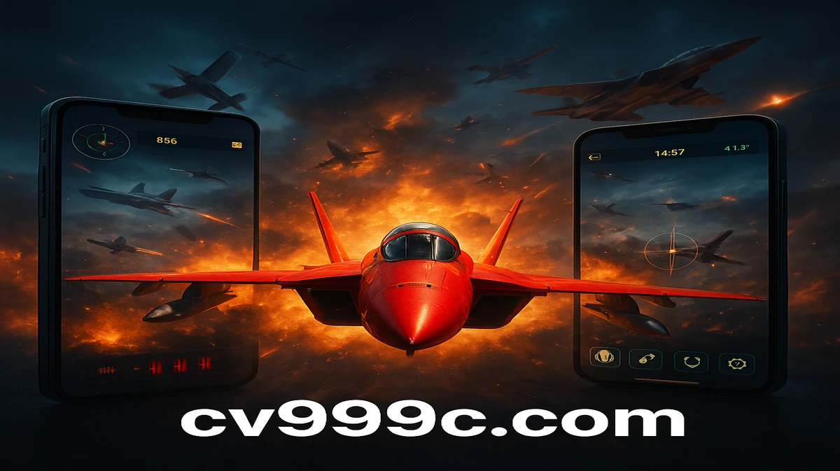 cv999-র এভিয়েটর গেমটি বহু স্মার্টফোন স্ক্রিনে প্রদর্শিত হচ্ছে, যেখানে উড়ন্ত একটি লাল বিমান ও পাইলট জ্যাকেট পরা একজন নারী চরিত্র দৃশ্যমান।